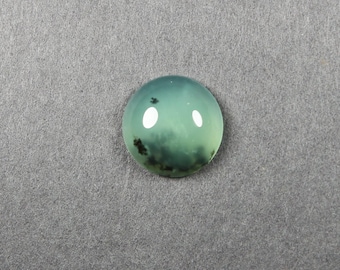 Dendritic Chrysoprase Round Cabochon 14.6 mm