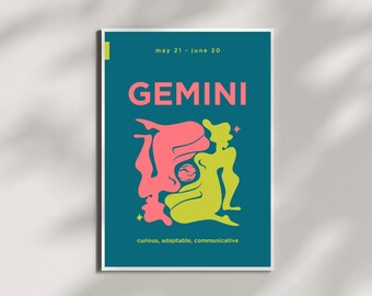 Poster Signe astrologique des Gémeaux