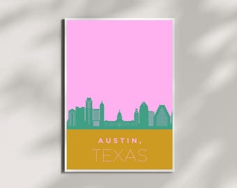 Austin, TX Skyline Print