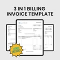Billing Invoice Template - 3 in 1 | Editable file on MS Excel product logo