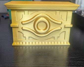 yugioh gold sarcophagus deck box Millennium Gold Sarcophagus Yu-Gi-Oh deck box | holds 3 TCG decks | Yugioh gift | magnetic closure