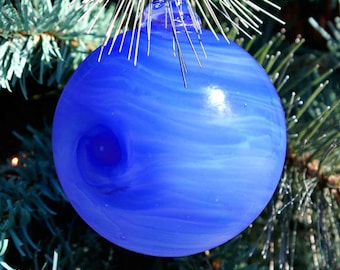 Blown Glass Neptune Christmas Ornament