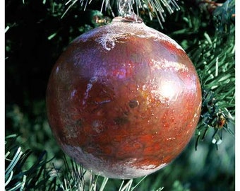 Blown Glass Mars Christmas Ornament