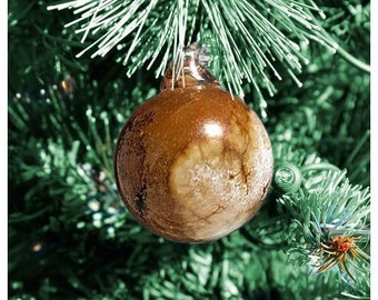 Blown Glass Pluto Christmas Ornament