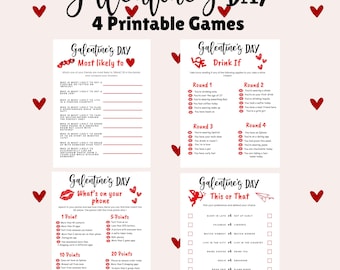 Galentines Day Games Printable Adult Galentine's Day Party Bundle Ladies Night Game Ideas Girls Night In Games Bundle Valentines Party Game