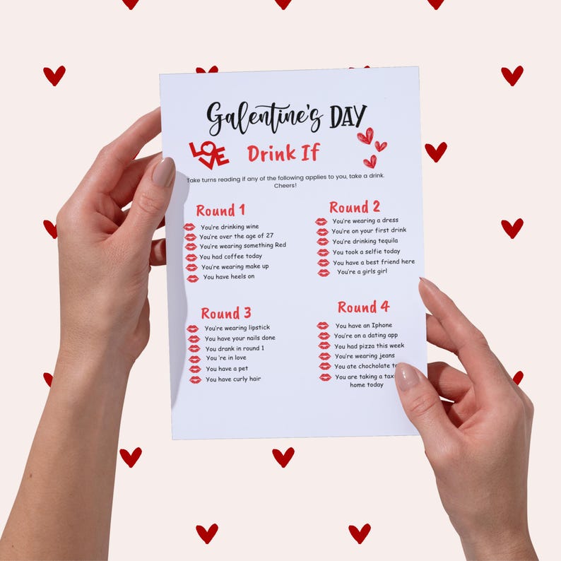Galentines Day Games Printable Adult Galentine's Day Party Bundle ...