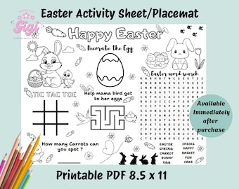 Páginas para colorear de Pascua fáciles para niños, bebés y preescolares. Hoja de actividades imprimible para la educación en casa.