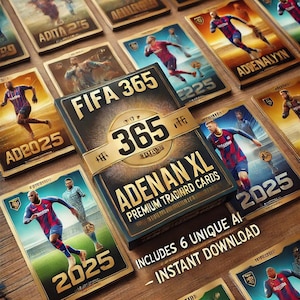 FIFA 365 Trading Card Bundle – 30 AI-Generated Cards – Instant Download