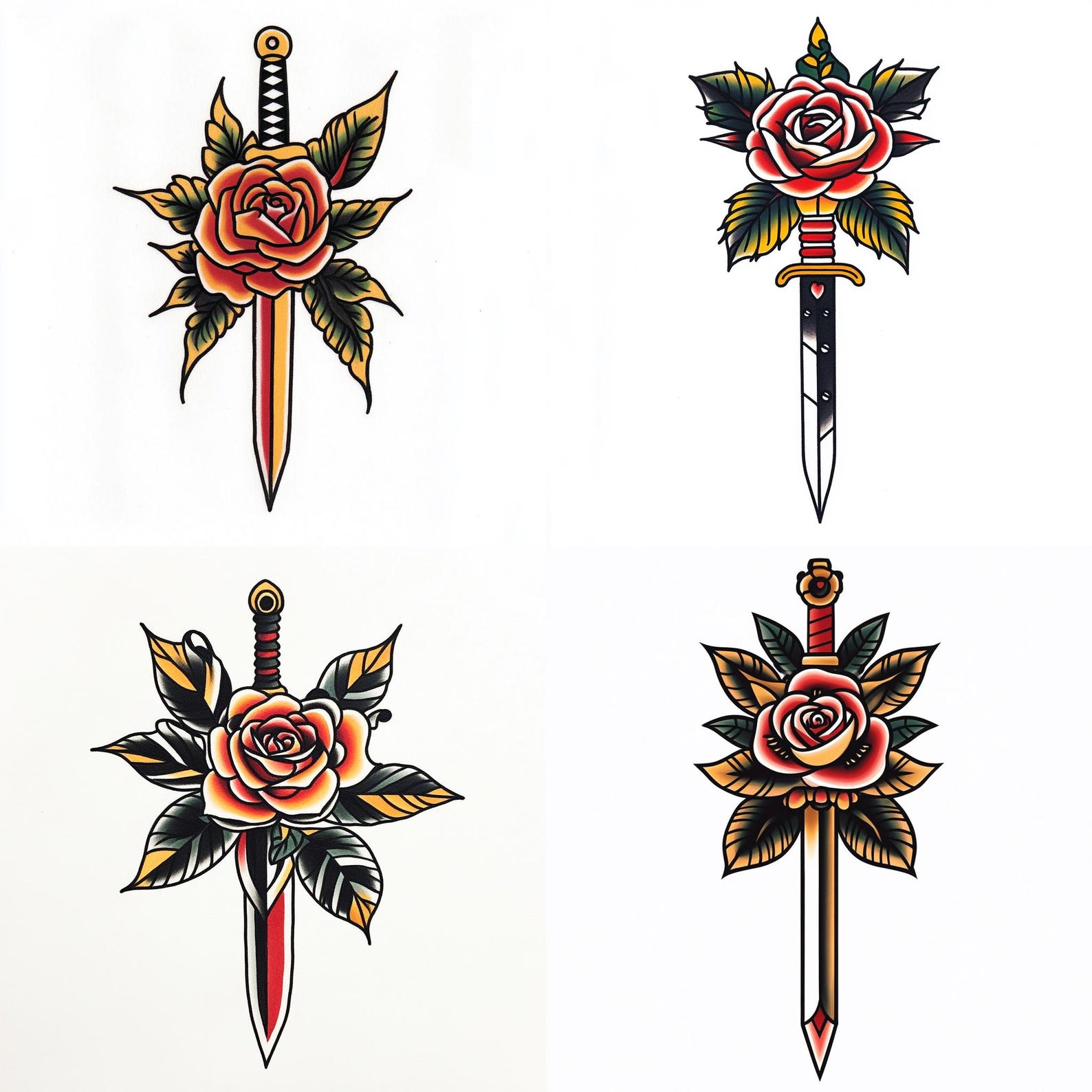 Old School Tattoo Designs | Vintage Flash Tattoo PNG | Traditional ...