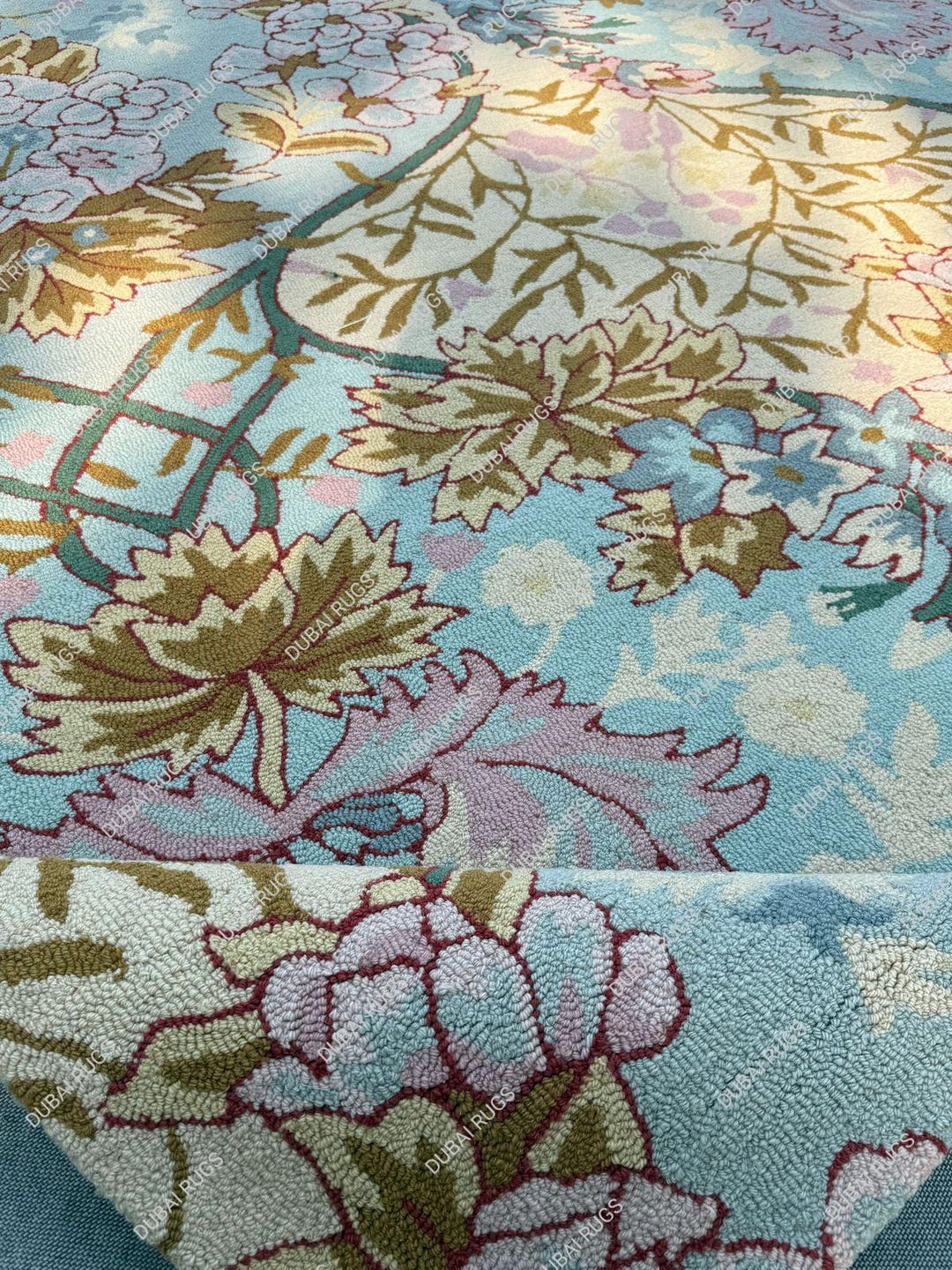 Floral Hand-tufted Wool Rug: Besiana Design, Bedroom Living Room Carpet ...