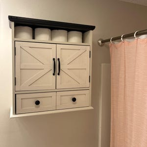 Wooden Bathroom Medicine Cabinet with Drawer & Shelf | Bathroom Shelves| Wal Shelves |Toilet Paper Holder |Kitchen Storage |Bathroom Storage