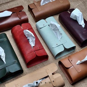 leather elegant tissue box