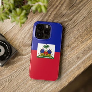 Capa para celular com bandeira do Haiti | Design haitiano clássico para iPhone e Samsung