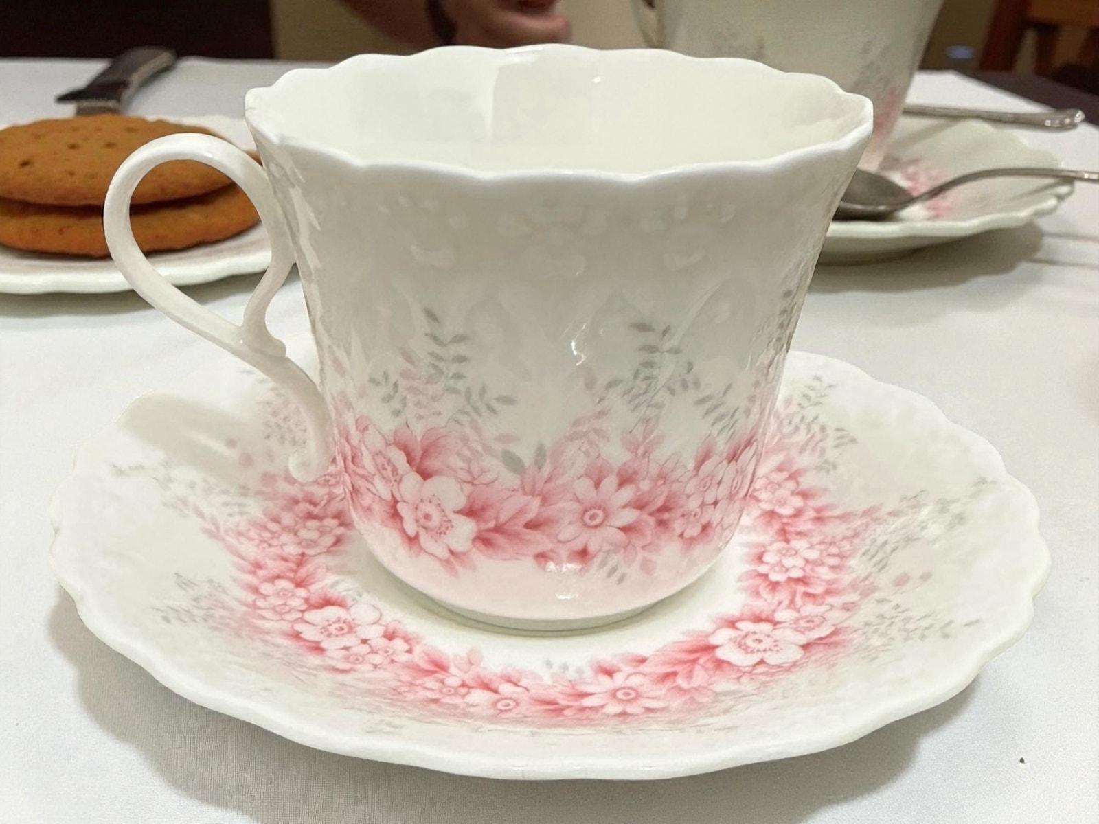 Narumi White Bone China Pink Flowers Tea Cup and Saucer Set - Etsy
