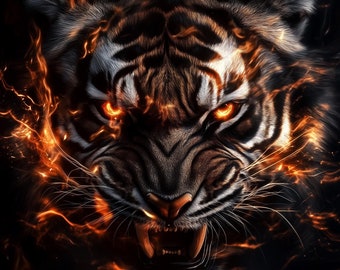 Tigre en llamas