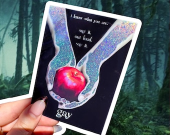 Twilight Book Cover Edward Cullen Gay LGBTQIA Queer Vinyl Holographic Glitter Decal Sticker