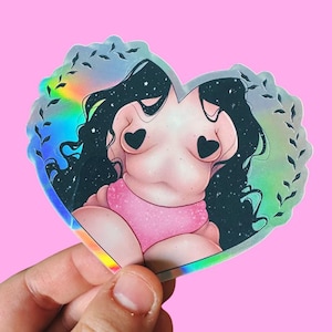 Herz Your Body Plus Size Body Positivity Vinyl Holographischer Aufkleber