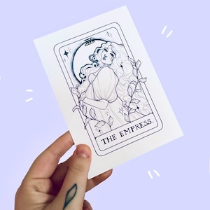 Impression d'art de carte postale de jeu de tarots de l'impératrice