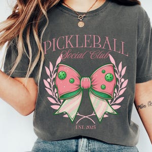 Pickleball Social Club PNG, Gift for Her, Pickle Ball Girl Shirt Sublimation Design, Trendy Digital Download, Coquette Pickleball Lover