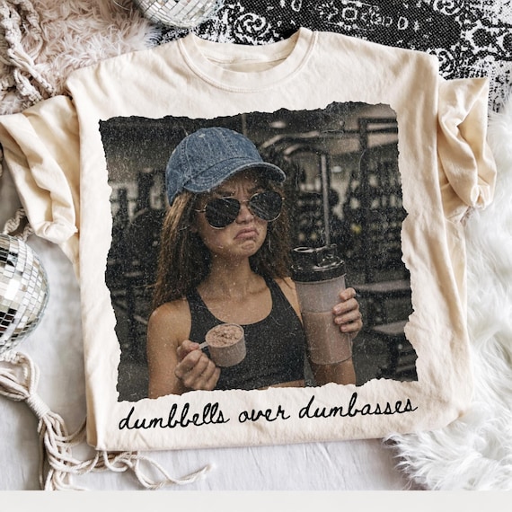 Funny Gym Lover Doll Face PNG Dumbbells Over Dumbasses Unhinged Workout Shirt Sarcastic Fitness Meme Gym Girl Funny Gym Quote Digital File
