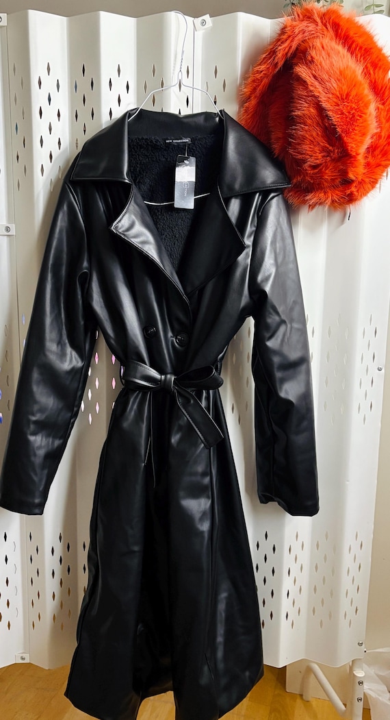 Faux Leather Trench Coat – Made in Italy