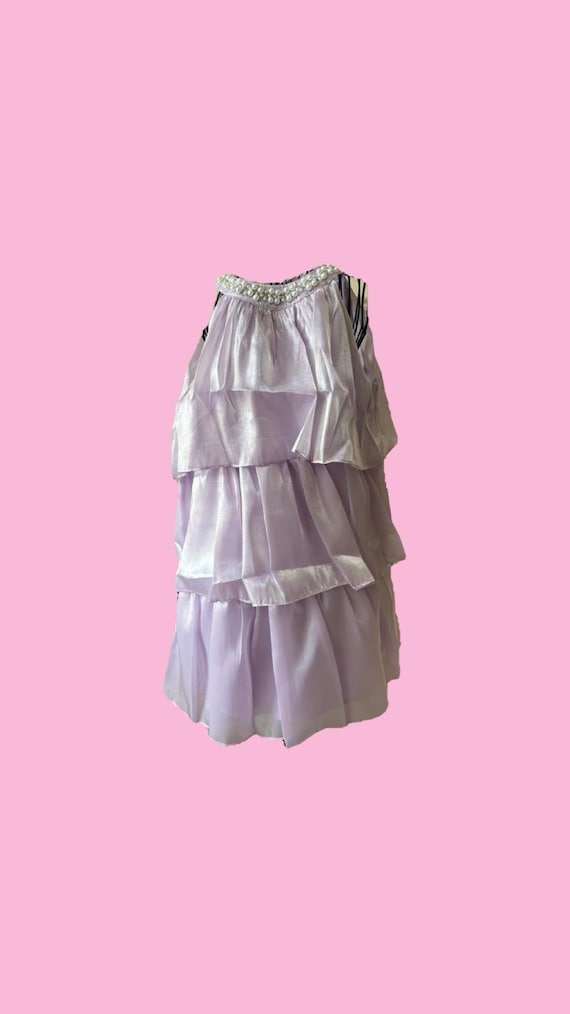 Elegant Pearl & Crystal Trim Dress – Size S-M (Fits up to EU 40) - Dream Summer Dress