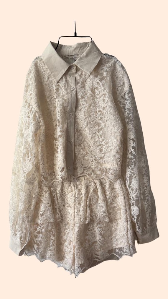 Elegant Lace One Size Co-ord Set – Chic & Timeless