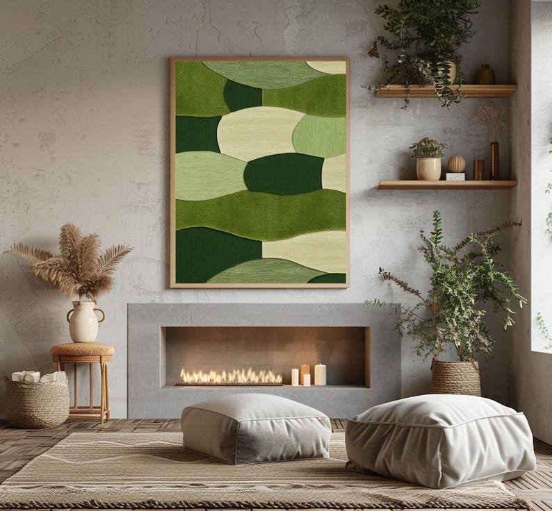 Moss Wall Art, Digital Download, Plush Green Nature-inspired Art ...