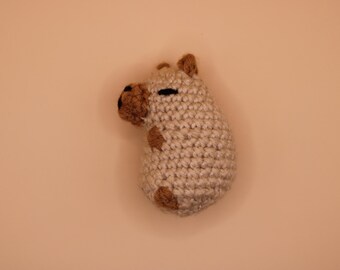 Peluche Capybara Positive - Cadeau Soutien Émotionnel Avec Carte - Peluche Crochetée Réconfort
