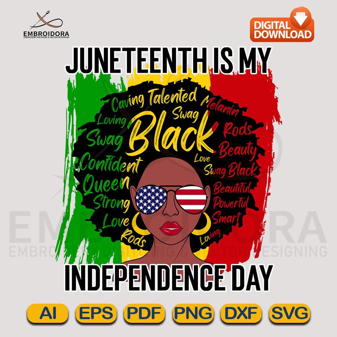 Juneteenth is My Independence Day SVG: Black History Design (cut File ...