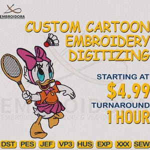 Digitalização de bordado de desenho animado personalizado, bordado de desenho animado, digitalização de desenho animado, design de bordado de desenho animado, arquivo de digitalização de desenho animado PES DST EMB