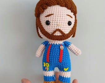 Handmade Crochet Ronaldo Doll – Messi Amigurumi Football Plush