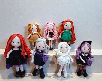 手作りかぎ針編み人形 編みぐるみ ぬいぐるみ ギフト 柔らかい糸 かぎ針編み人形 保育園の装飾 コレクション用手作りおもちゃ