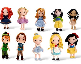 かぎ針編みのおとぎ話人形、手作りの子供部屋の装飾