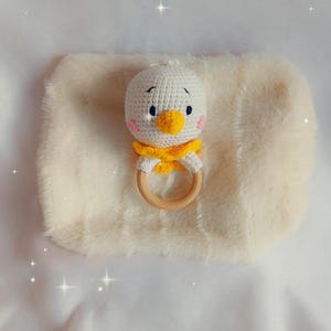 Handmade Crochet Animal Rattle: Eco-Friendly Newborn Toy