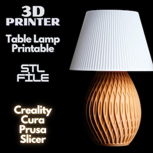 Lucent Table Lamp STL File: Modern 3D Printable Desk Light