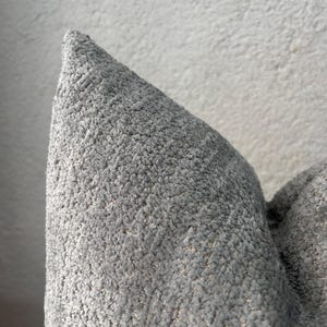 Gray Textured Pillow Cover | Boho Gray Throw Pillow Cover | Fluffy Euro Sham | Neutral Accent Pillow | Decorative Sofa Pillow | All Sizes