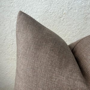 Light Brown Linen Pillow Cover, Neutral Boho Throw Pillow, All Sizes