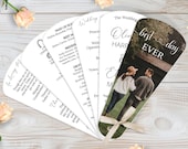 Wedding Program Petal Fan, Elegant Custom Printable Templates for DIY Ceremony Fans, Unique Wedding Ideas