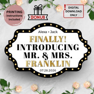 Wedding Bottle Service Sign 8, Customizable Marquee Reception Sign Template, Personalized Wedding Decor, Event Entrance Sign Ideas - MS200
