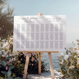 Wedding Seating Chart for 300 Guests, Customizable Template, Digital Download, Elegant Design, Easy to Edit