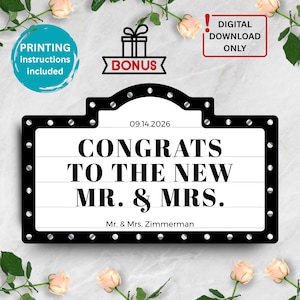 Letrero de servicio de botellas para bodas de plata 2, plantilla personalizable para recepción en carpa, decoración de boda personalizada, ideas para letreros de entrada a eventos - MS200