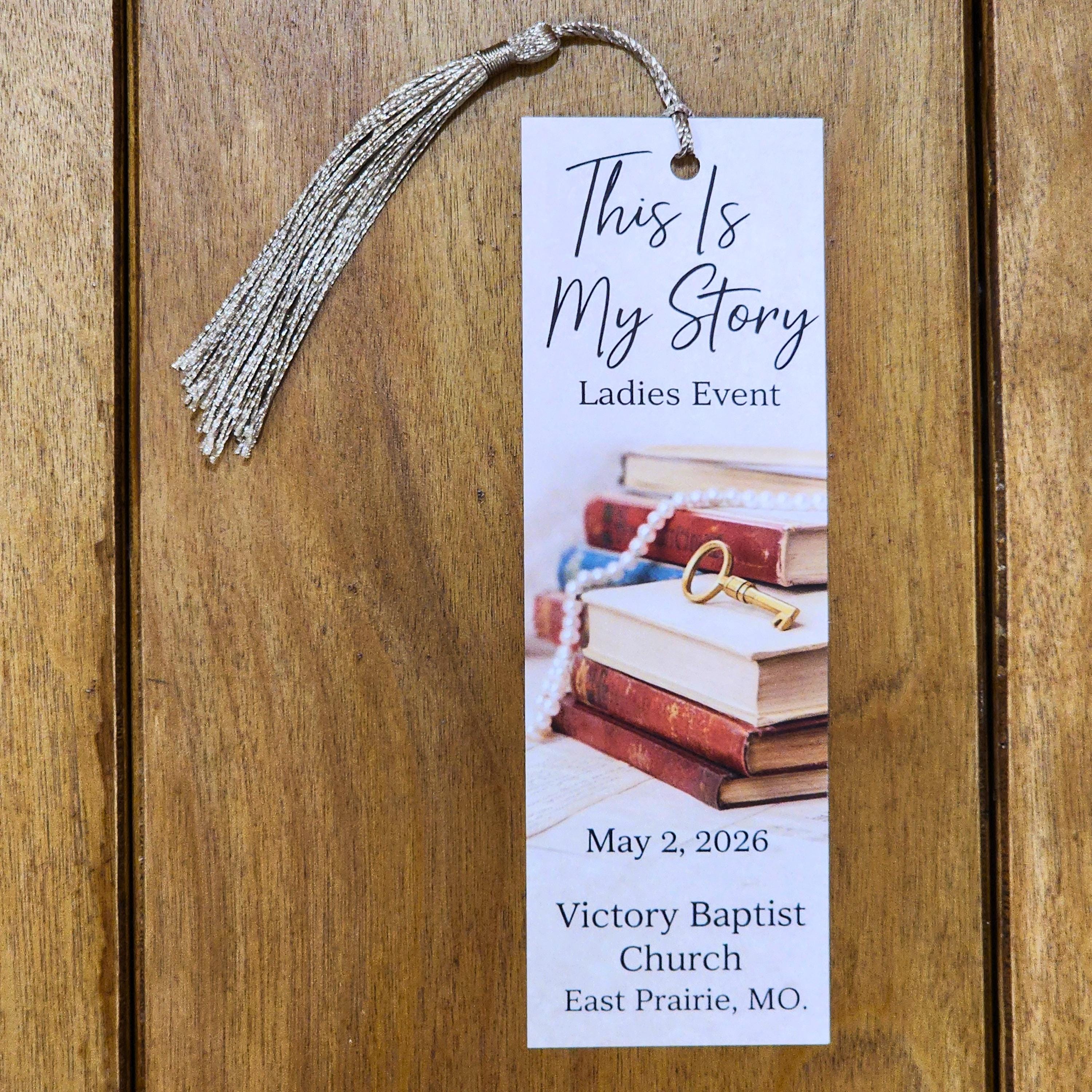 Custom Printed Bookmarks Bulk, Personalized Event Bookmarks 2x6, Church ...
