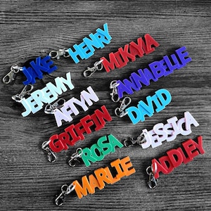 Name Tags  -  Name Keychain - Backpack Tag - Personalized Keychain 3D Printed Name - Gift For Kids