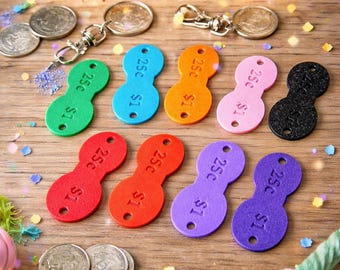 Llave para carrito de compras - No necesita monedas - Llavero reutilizable - Regalo para padres - Llavero para carrito - Llaves para carrito para canadienses