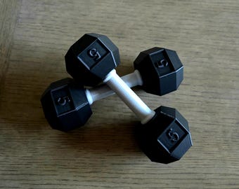 Miniature Baby Dumbbell Rattle: Fitness Lover Gift, BPA Free