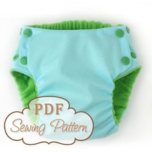 Trimsies Diaper pattern - Cloth diaper printable PDF sewing pattern - Instant Download