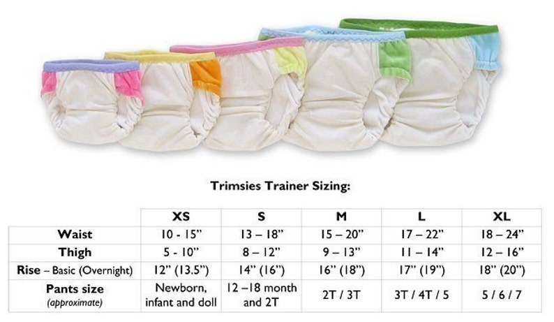 Trimsies Trainer pattern Cloth training pants printable PDF sewing pattern 5 sizes XS through XL Instant Download image 4
