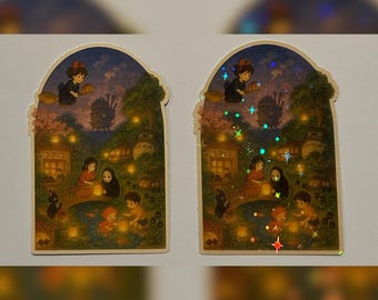 Pegatina del Festival de los Faroles de Studio Ghibli