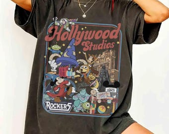 Disney Hollywood Studios skjorta i komfortfärg, Musse Pigg och vänner Hollywood Tower, Disney Toy Story-skjorta, Star Wars-skjorta, Disney-familjeresa